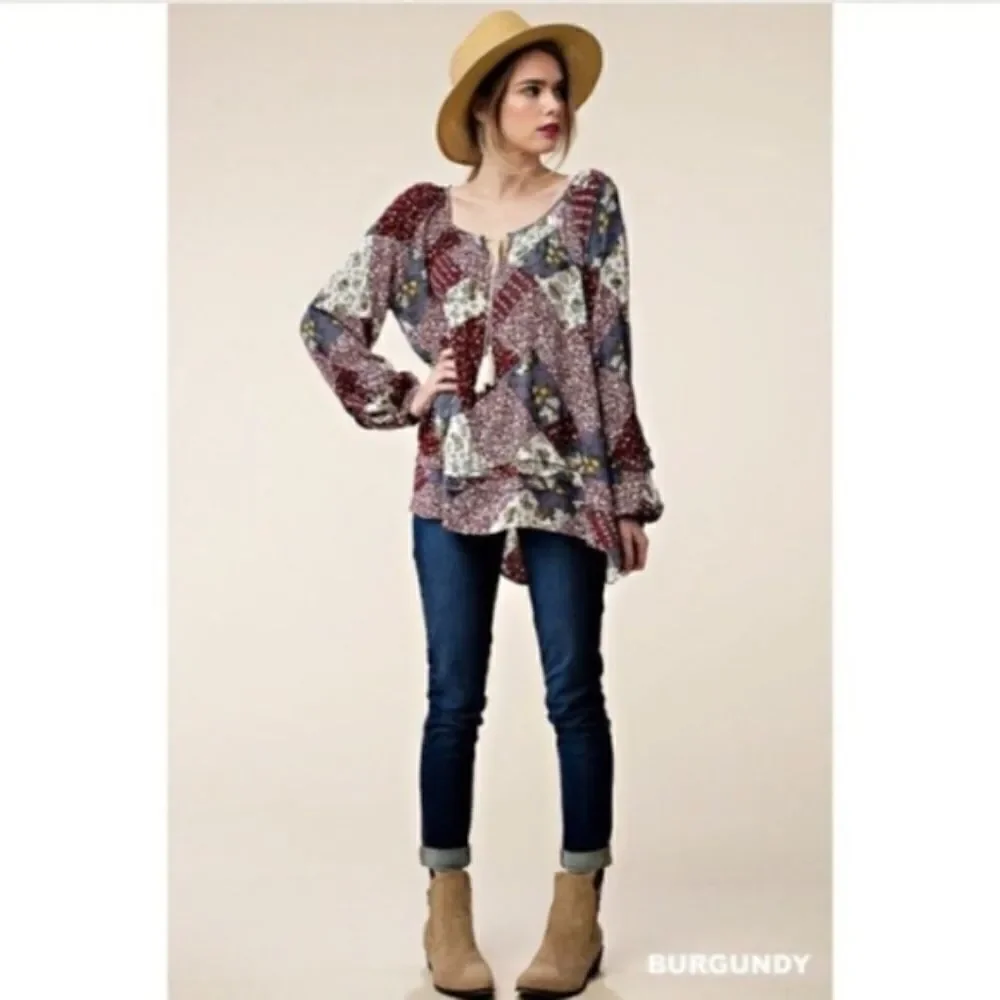 Patchwork Peasant Top  - Picture 2 of 3